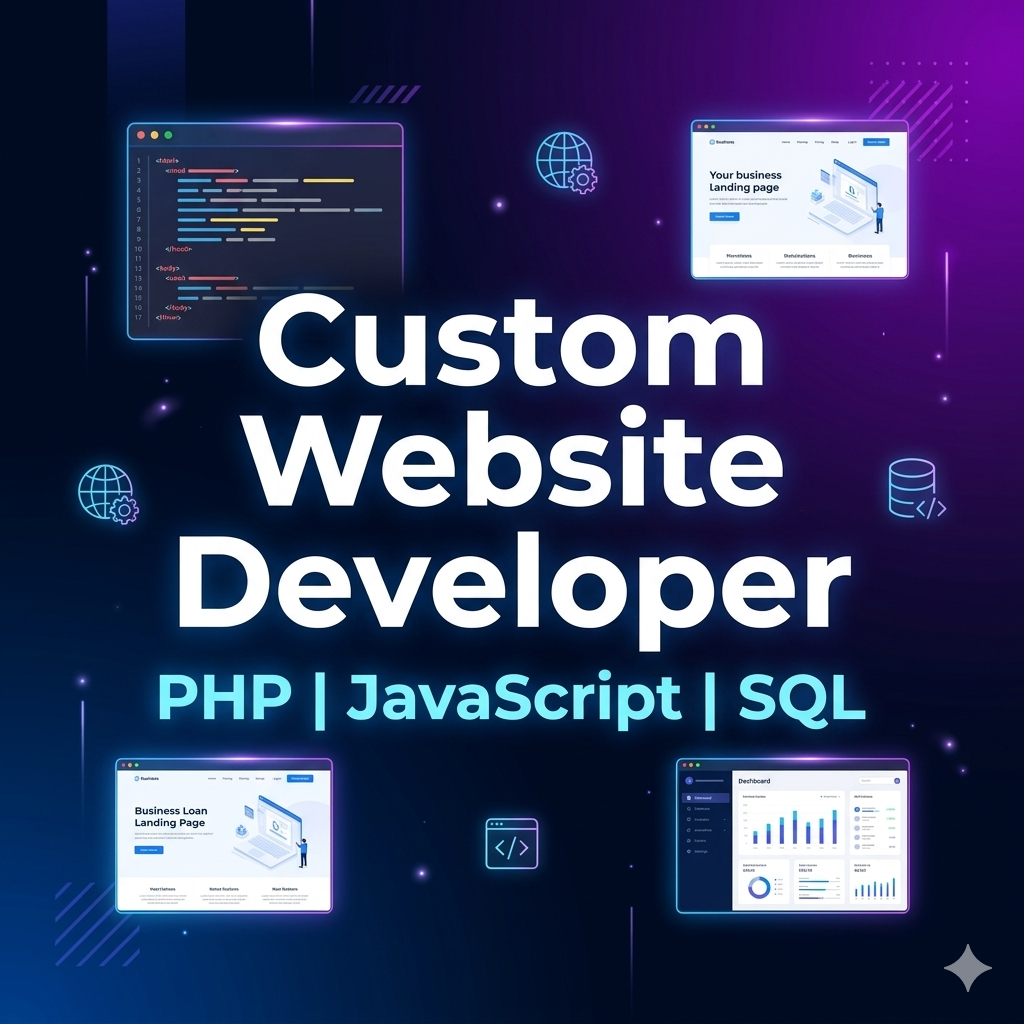 I will develop a custom PHP website or web application with database ...
