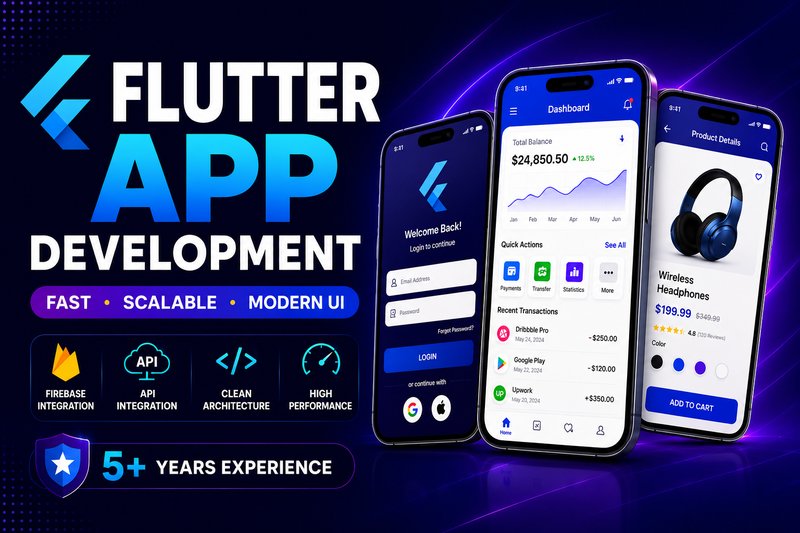 I will build a scalable Flutter mobile app with clean architecture and ...