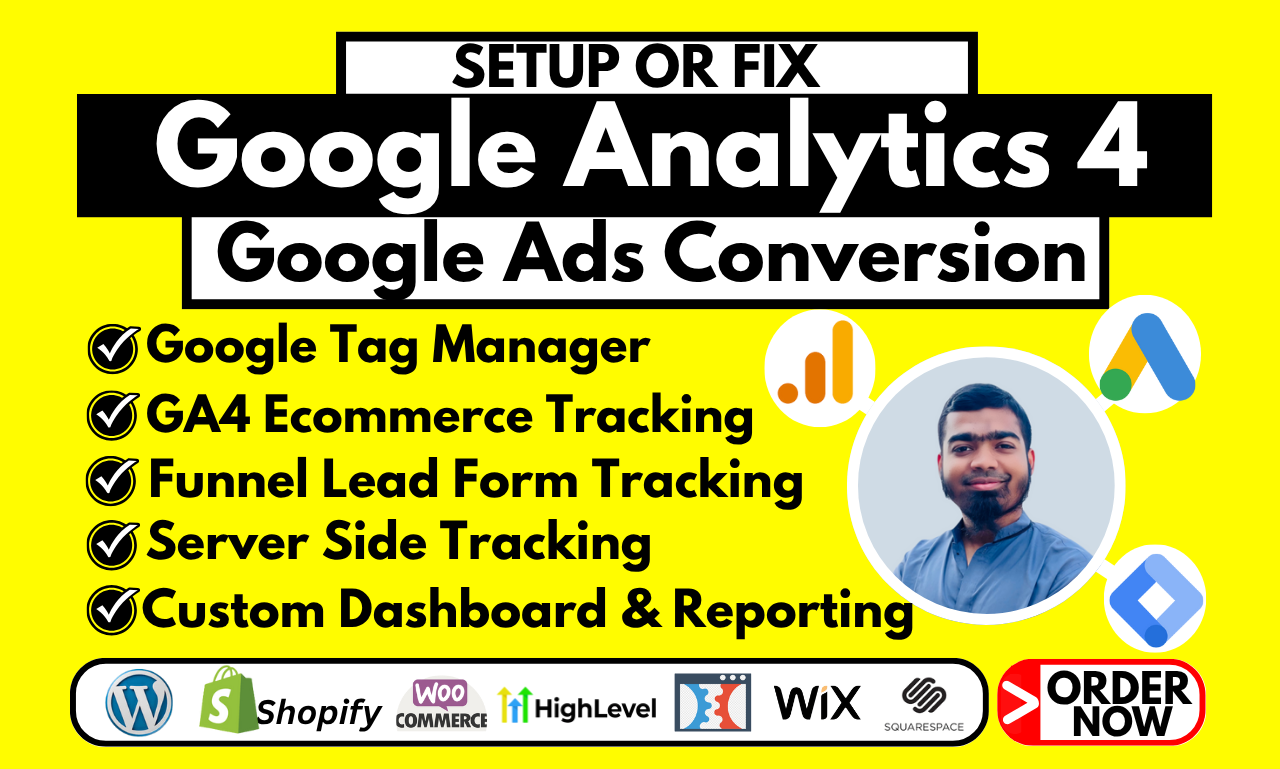 I will Fix Google Analytics 4 GA4 Event Tracking via GTM GA4 Dashboard ...