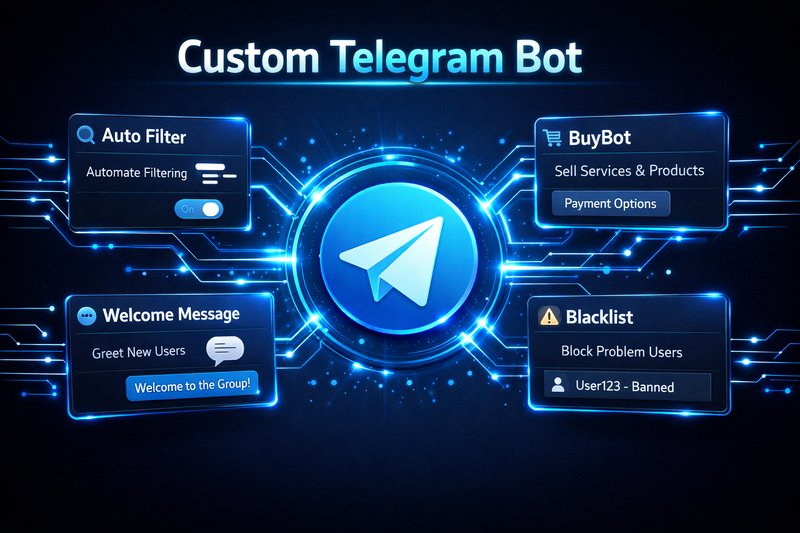 Models Custom Telegram I gill create custom telegram bot for you . | Sikaty
