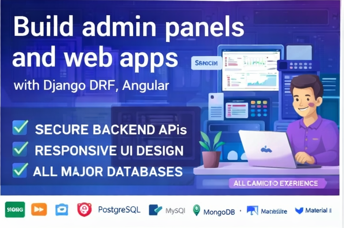 I will build admin panel or full stack web app using Django DRF and ...